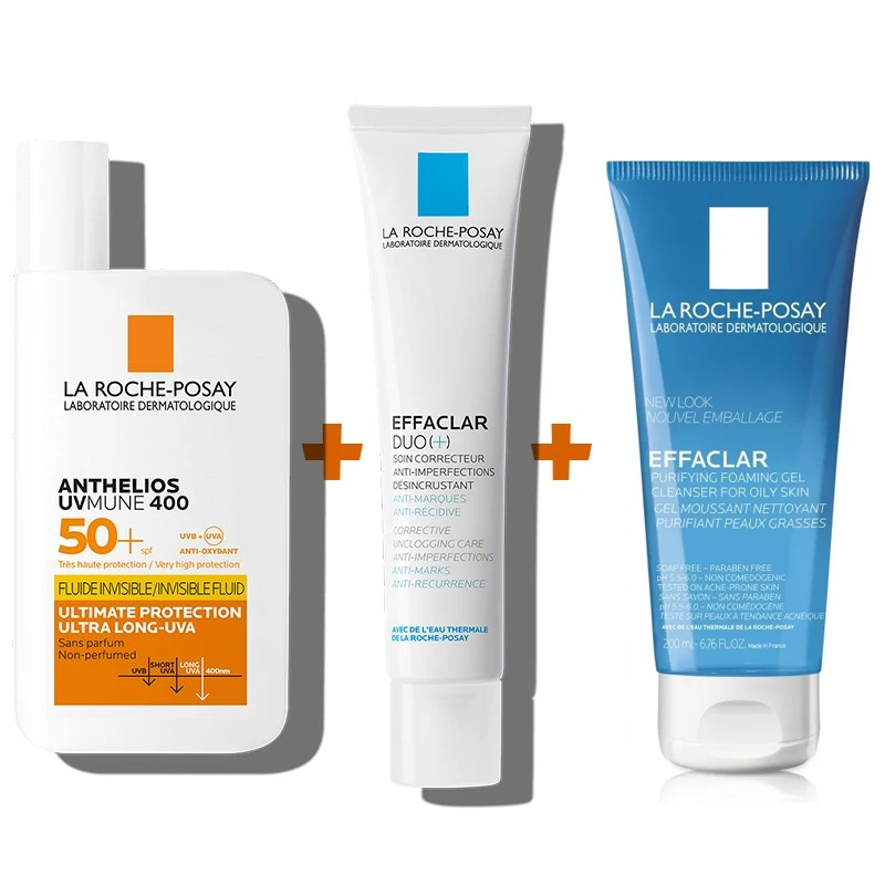 LA ROCHE POSAY PACK DUO + ANTHELIOS UVMUNE + GEL MOUSSANT 200ML ref12