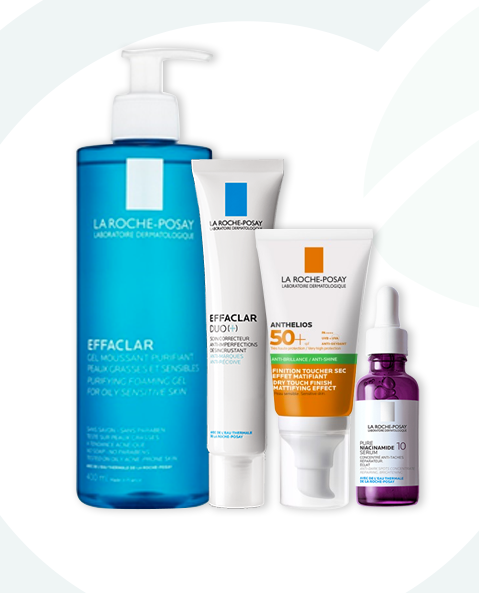 Pack 4 routine gel moussant 400ml + Anthelios gel crème duo+ Sérum pure niacinamide b10 ref16